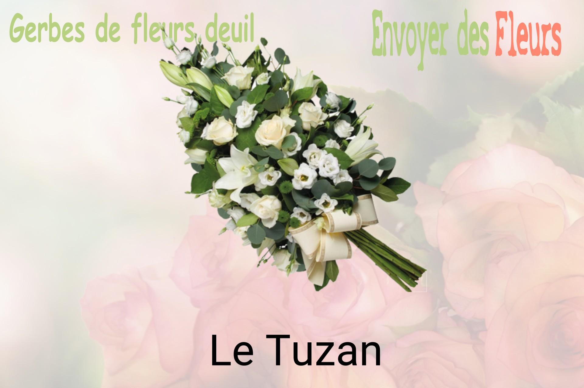 Gerbe de fleurs de deuil livrée à Le Tuzan